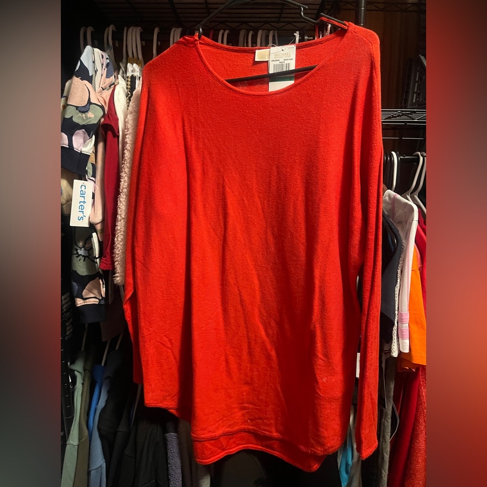 Micheal Micheal Kors bright ruby sweater shirt